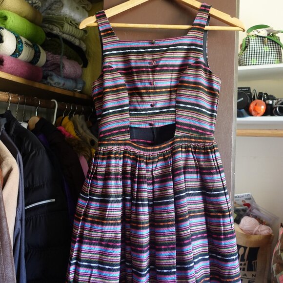 Multicoloured Linen Dress - Picture 3 of 3